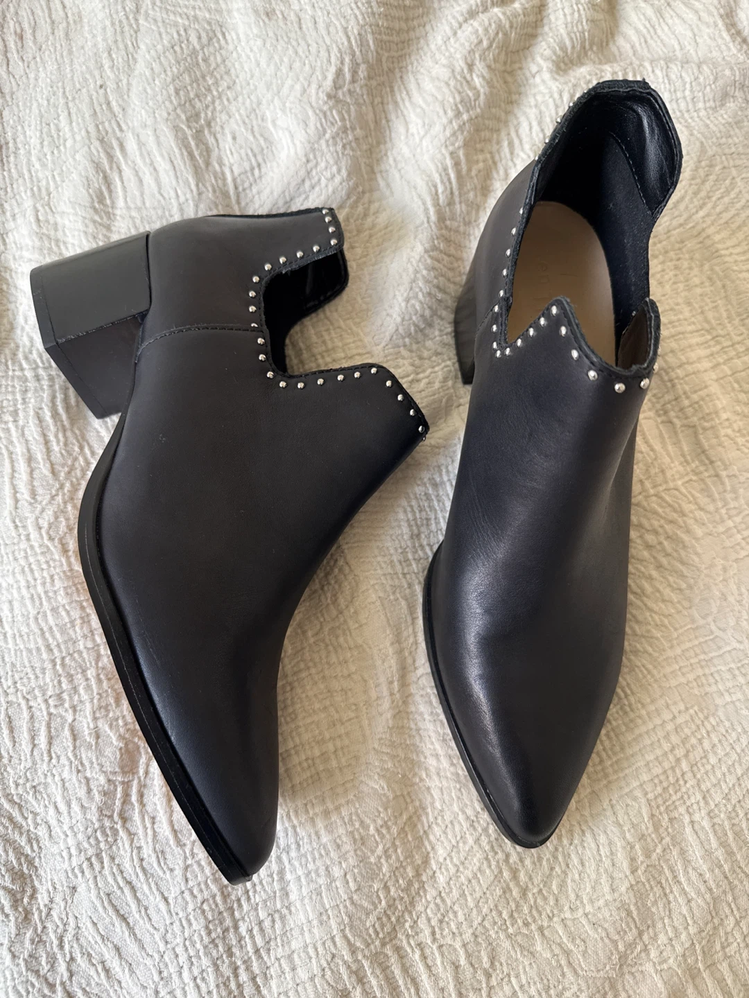 Black Studded Ankle Boots - photo 2
