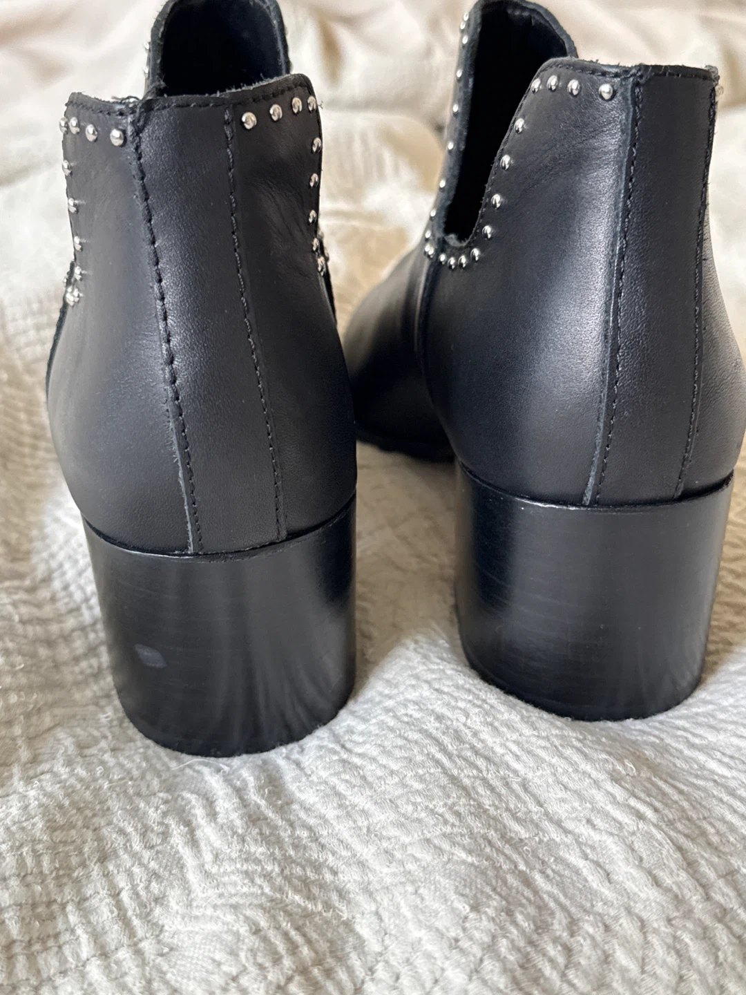 Black Studded Ankle Boots - photo 3
