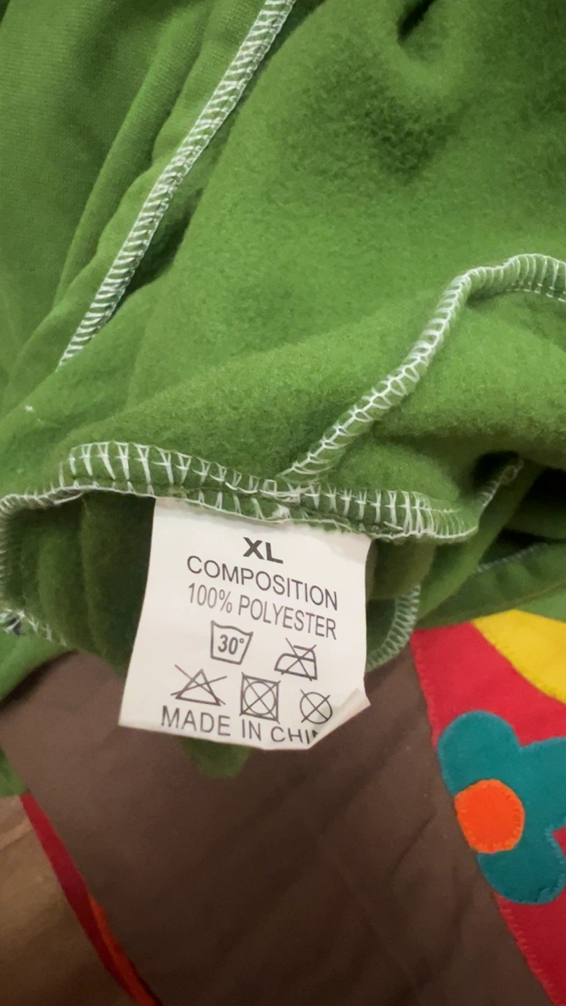Green Pullover Hoodie Dress with Heartbeat Design - Size XL - photo 4