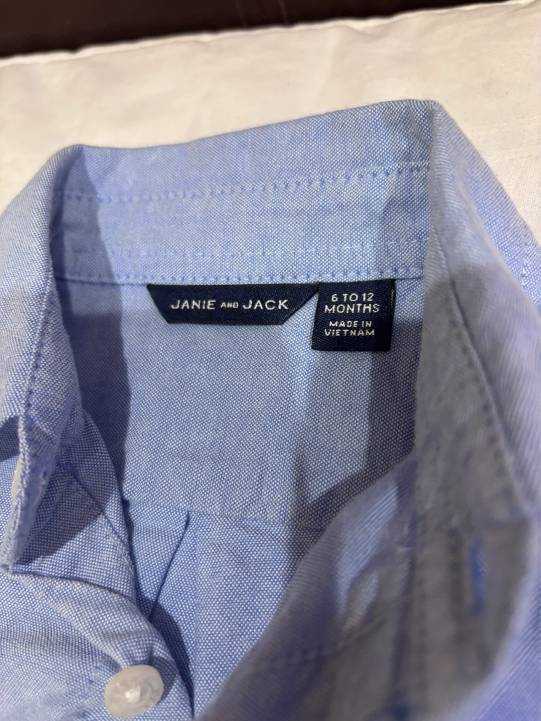 Janie and Jack Blue Bunny and Carrot Embroidered Button-Up Shirt - photo 2