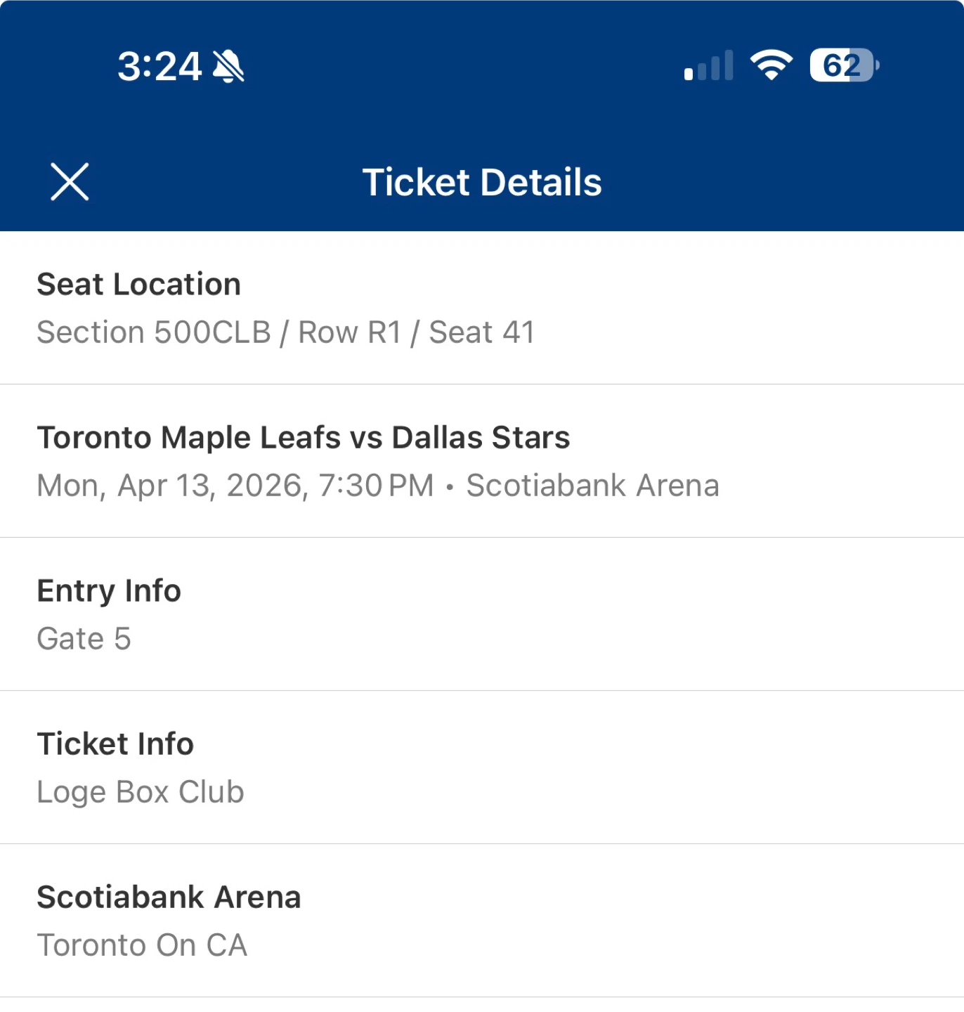 Toronto Maple Leafs vs Dallas Stars Ticket - April 13, 2026 - photo 2