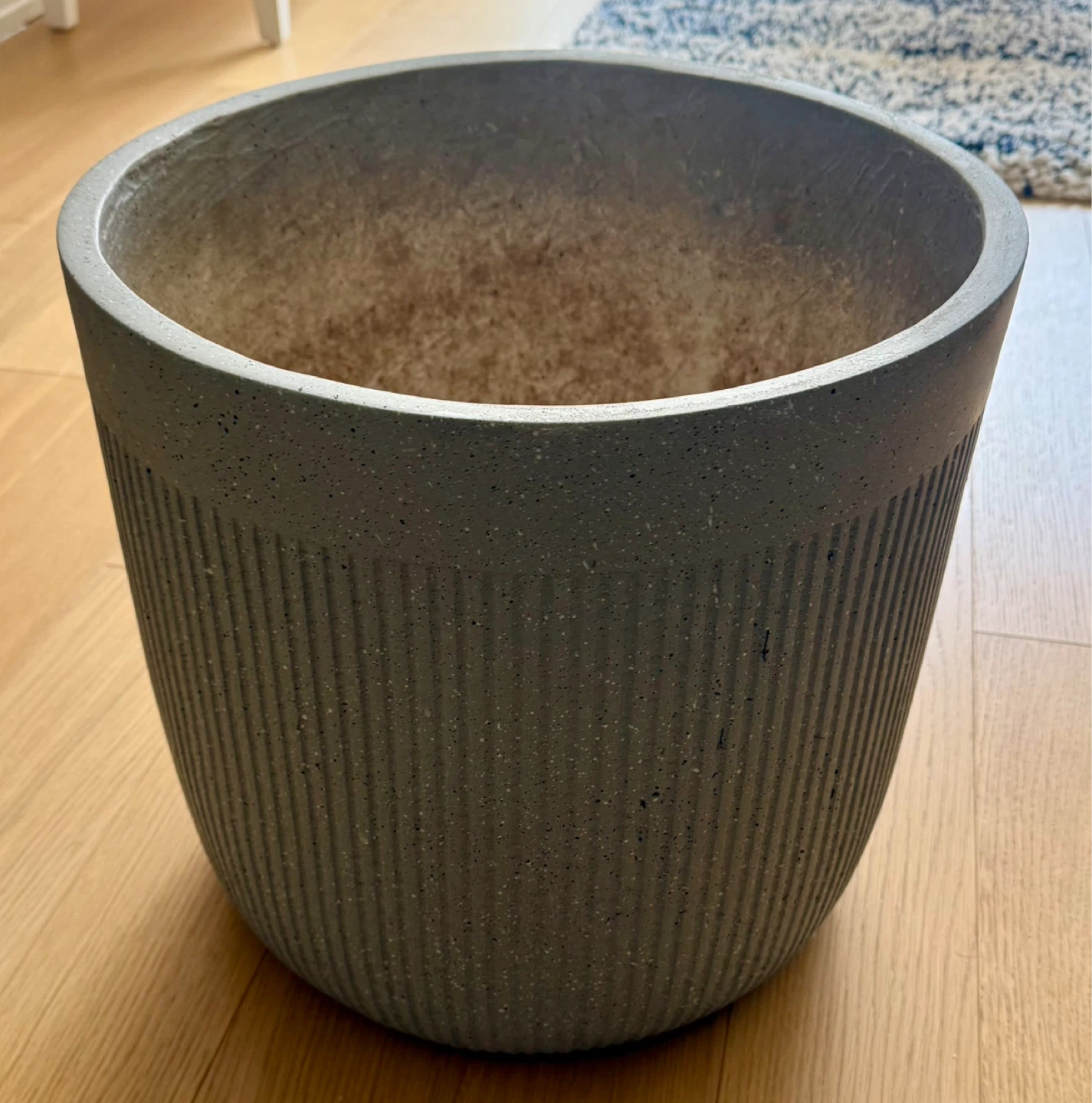 Fiberglass Planter Pot - Grey