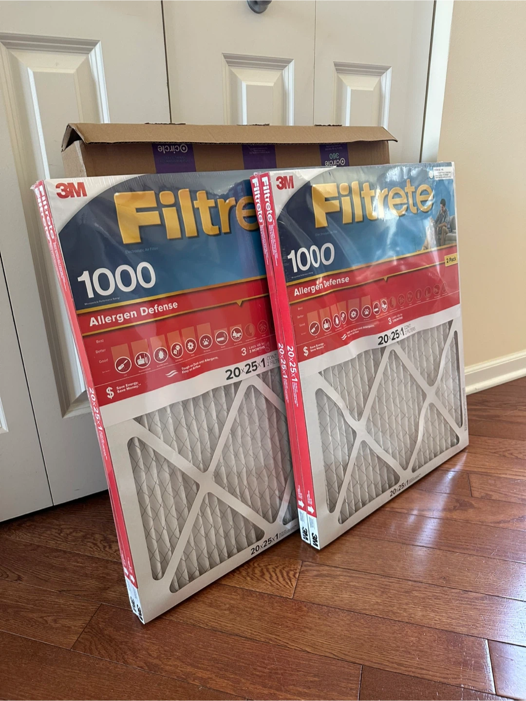 Filtrete 1000 20x25x1 Allergen Defense Air Filter (2 Pack)