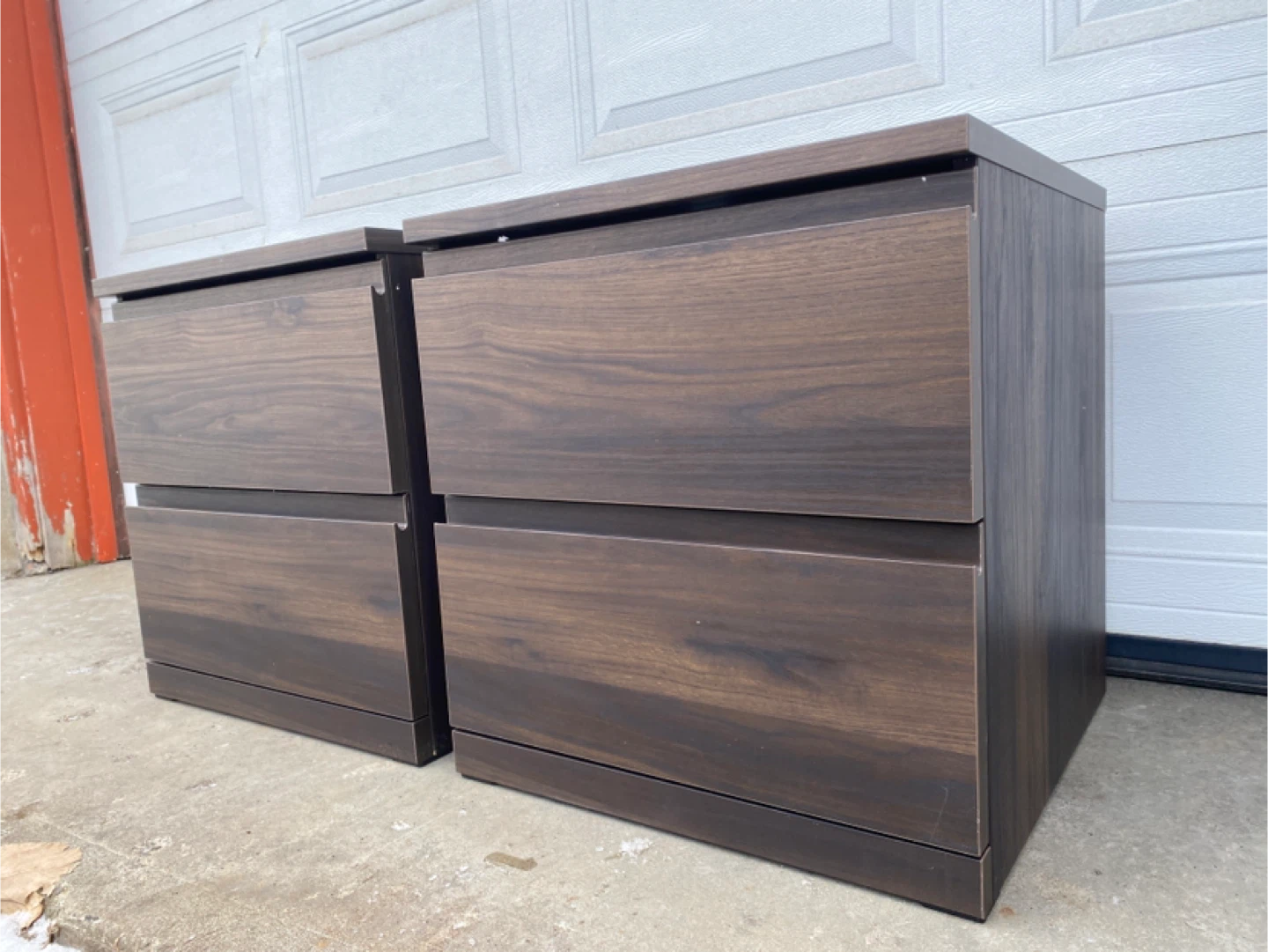 Pair of IKEA STORKLINTA Nightstands (CAN DELIVER)