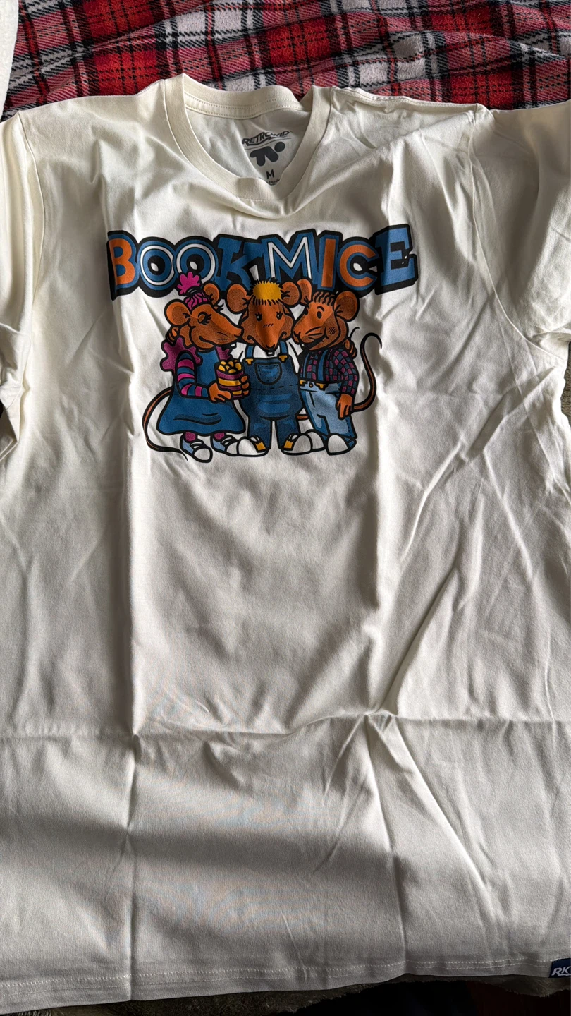 Retro Kid Bookmice T-Shirt Size M brand new