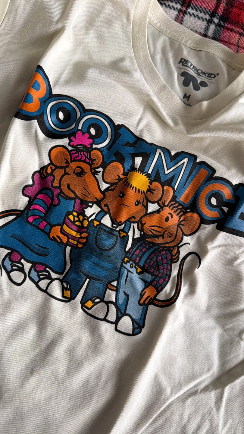 Retro Kid Bookmice T-Shirt Size M brand new - photo 3