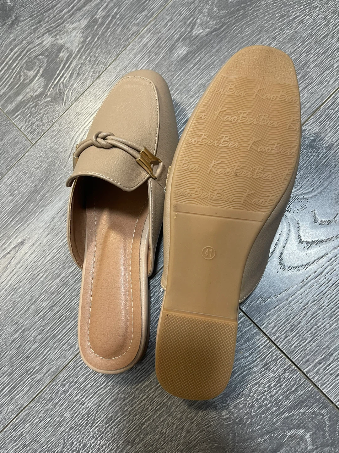 Women's Beige Mules Loafers - Size 41 - photo 4
