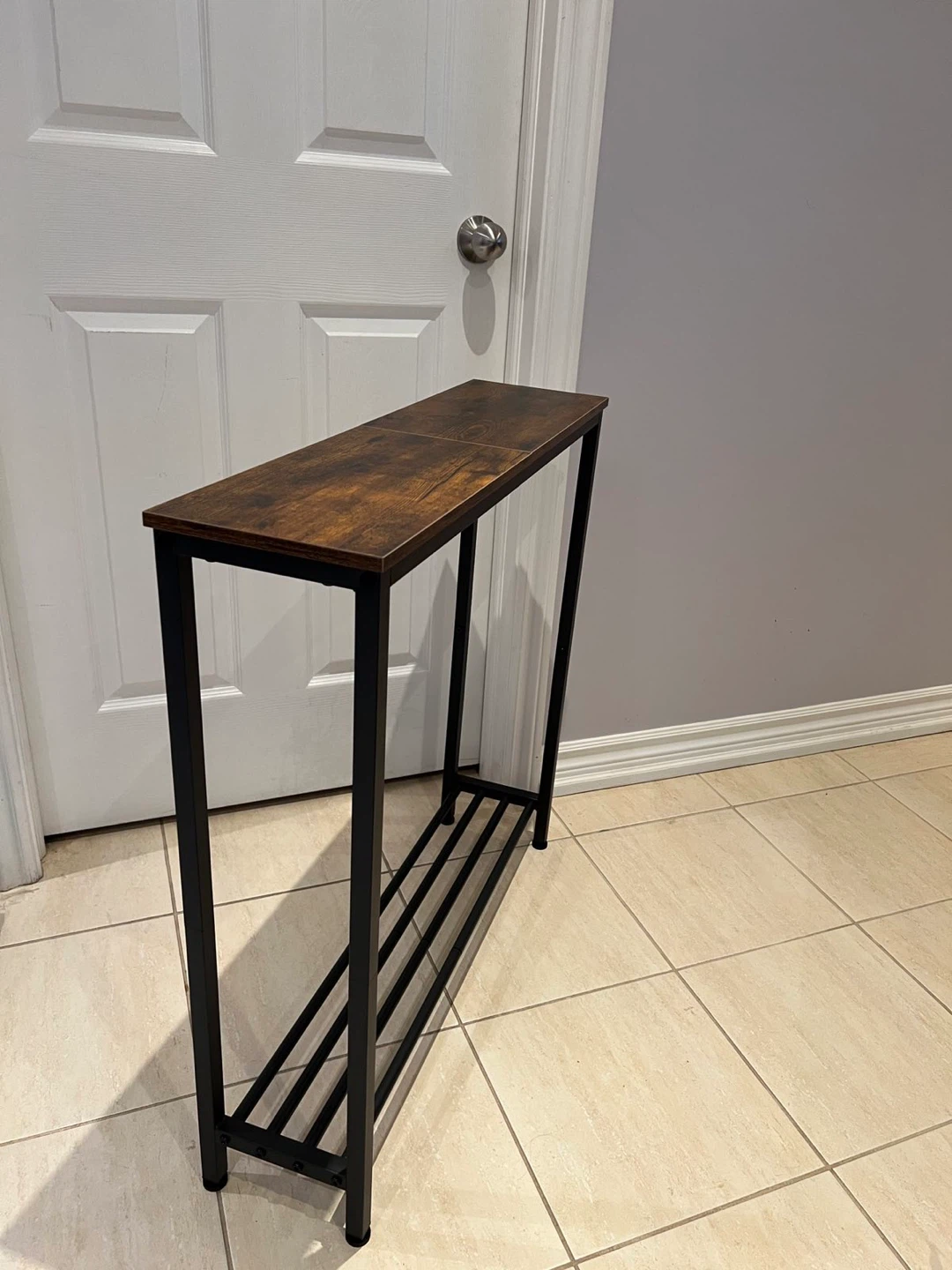 Narrow Console Table with Two Shelves - photo 2