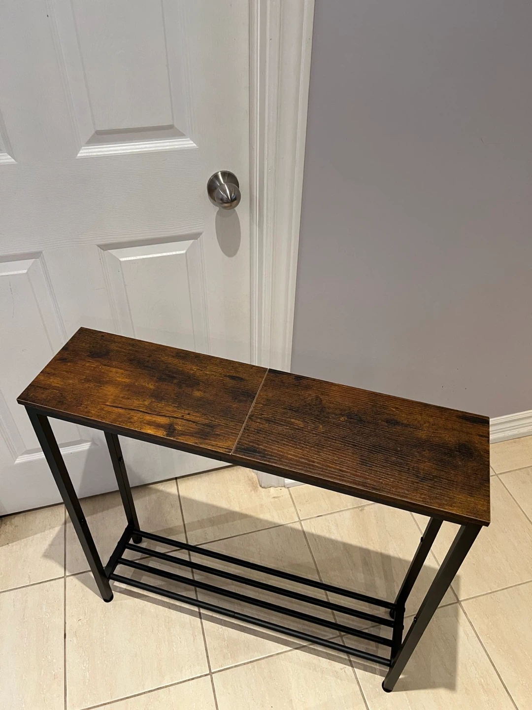 Narrow Console Table with Two Shelves - photo 3