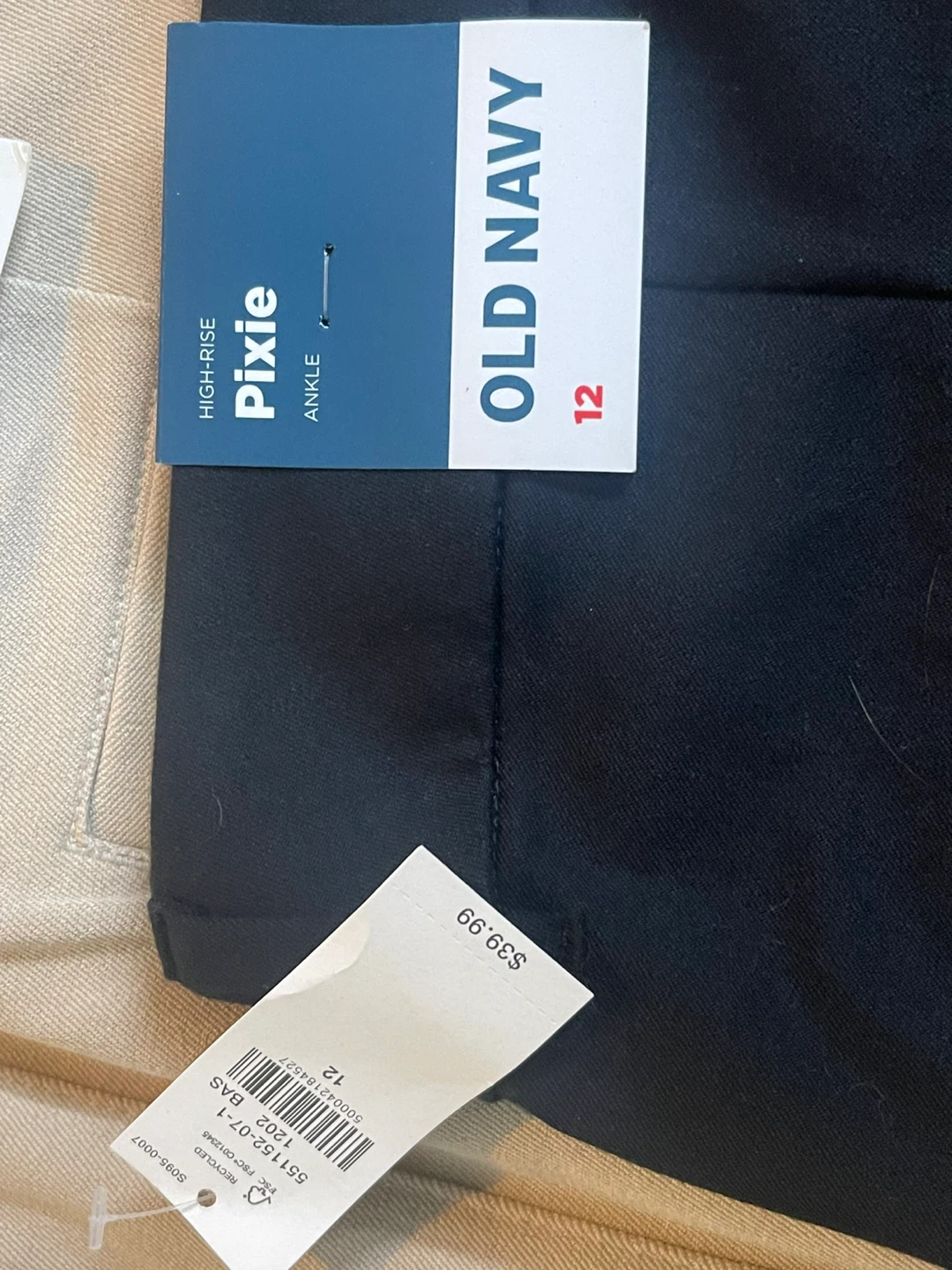 Old Navy Women's High-Rise Stretch Ankle Pants Blue & Beige - photo 3