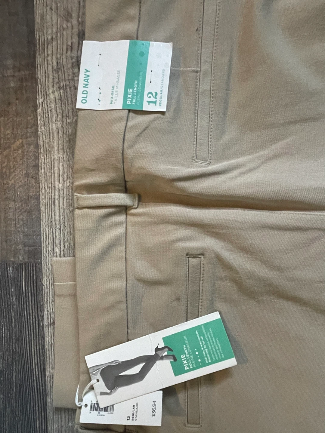 Old Navy Women's High-Rise Stretch Ankle Pants Blue & Beige - photo 5