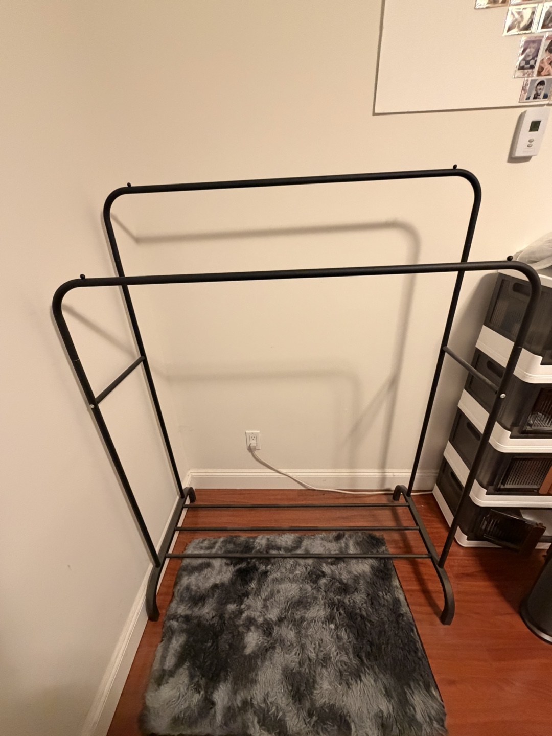 Double Rod Clothing Rack - Black