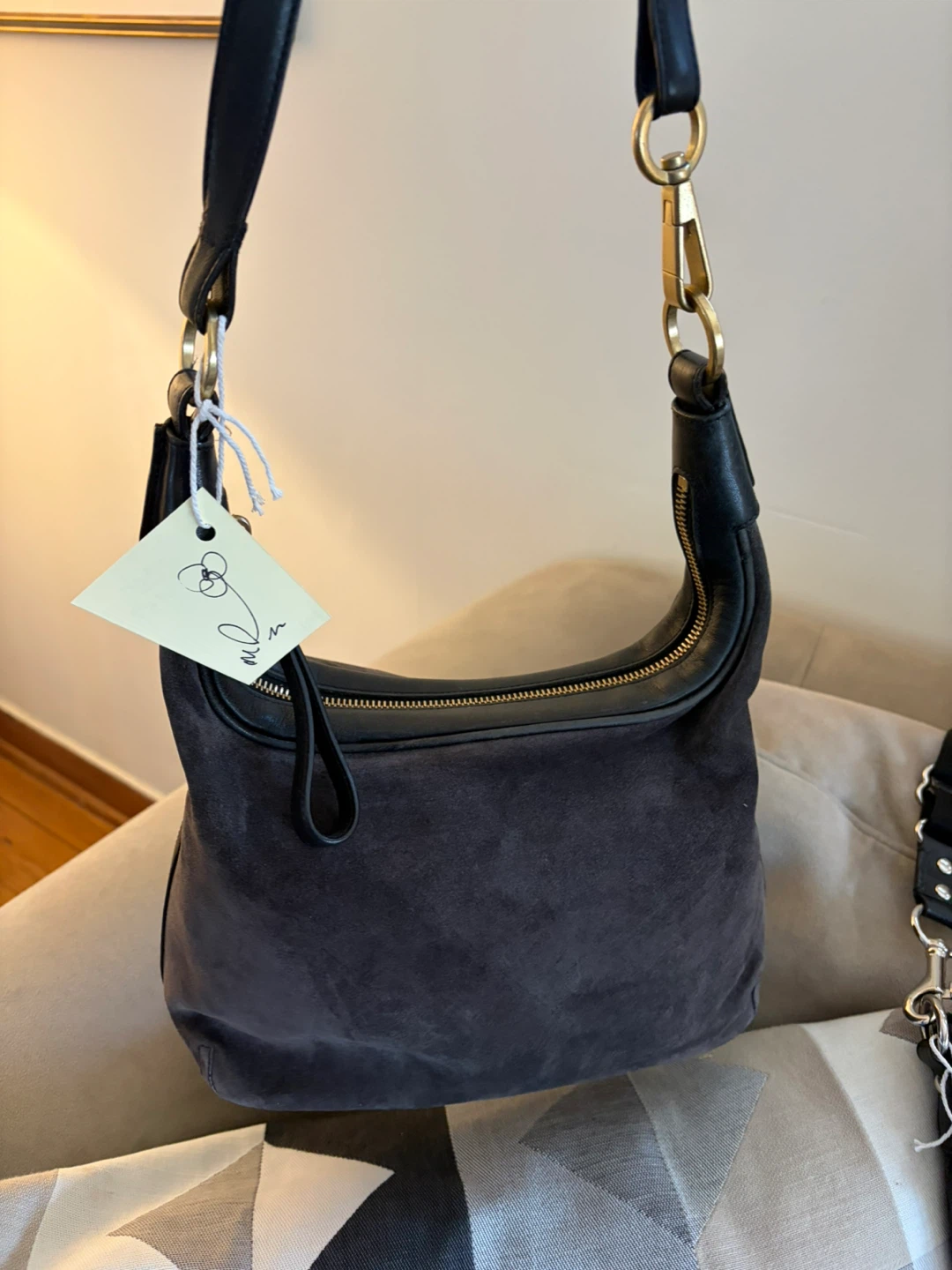 Coach Suede and Leather Shoulder Bag