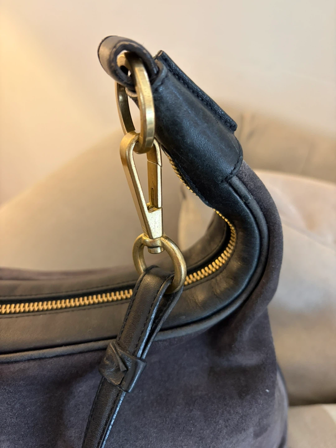 Coach Suede and Leather Shoulder Bag - photo 2