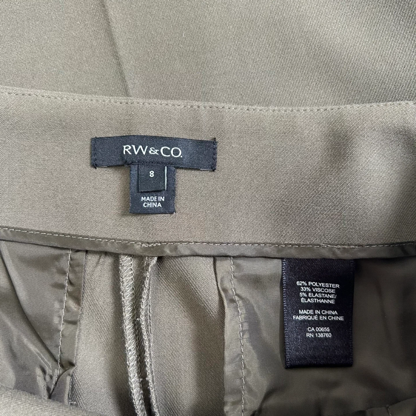 RW&CO. Olive Green Dress Pants Size 8 - photo 5