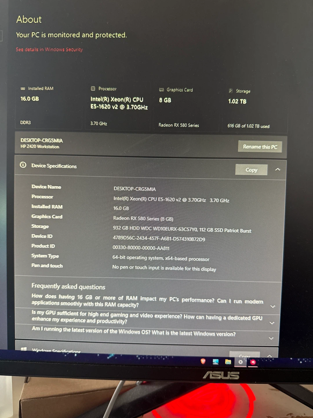 Gaming PC – RX 580 8GB, 16GB RAM, SSD + 1TB, Ready to Use - photo 3