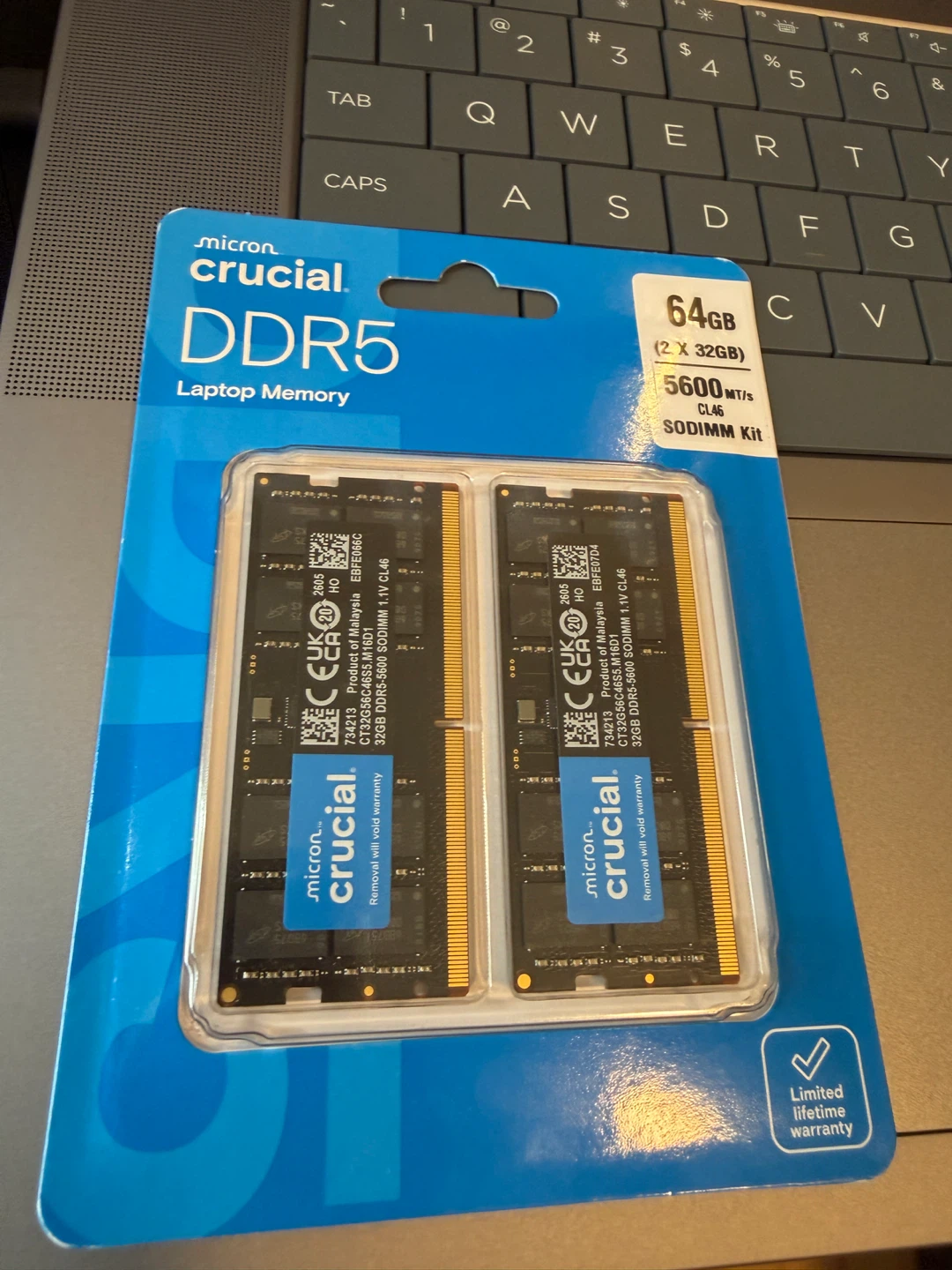 Crucial DDR5 64GB (2 x 32GB) Laptop memory