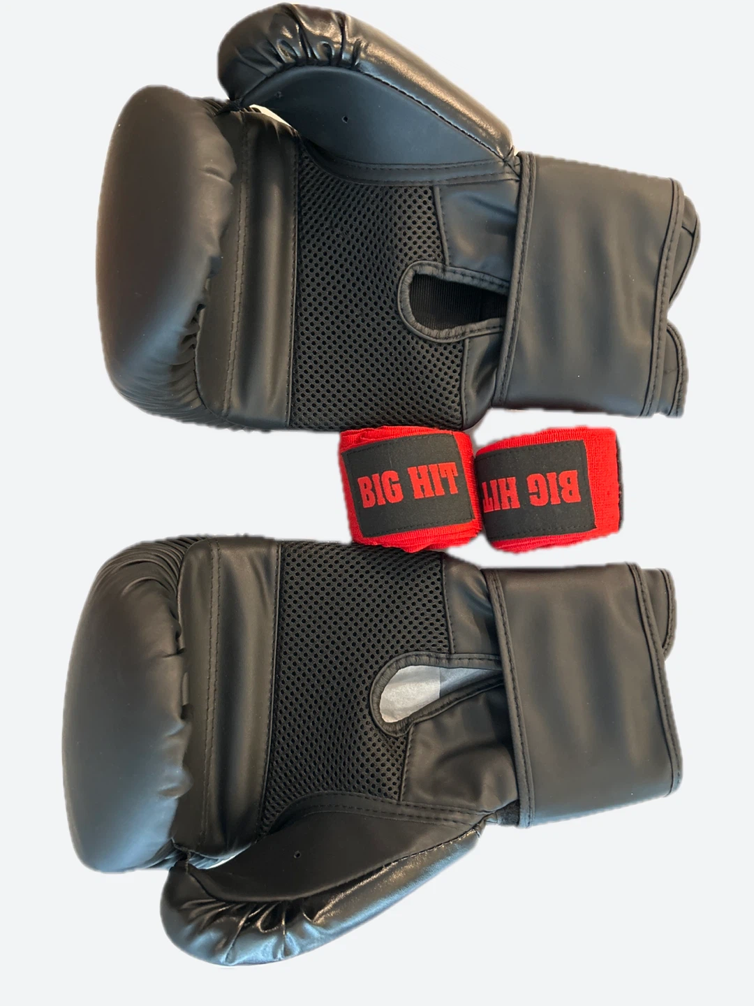 Top King Boxing Gloves with Red Hand Wraps - photo 2
