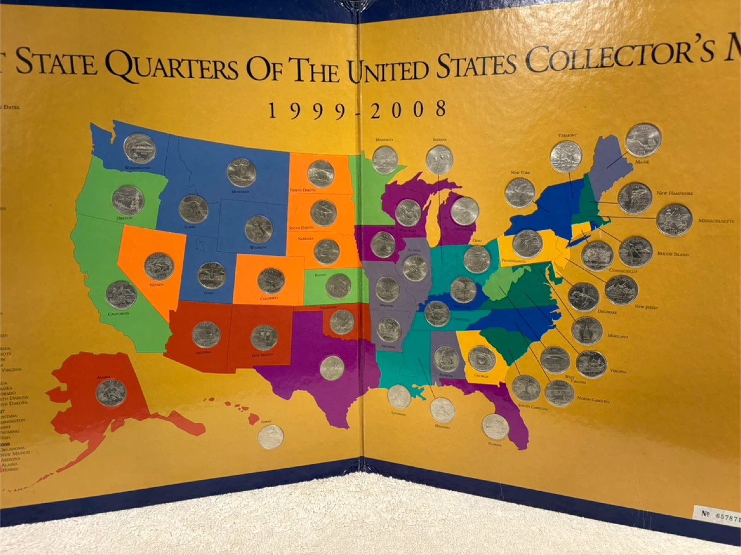 State Quarters Collector's Map 1999-2008