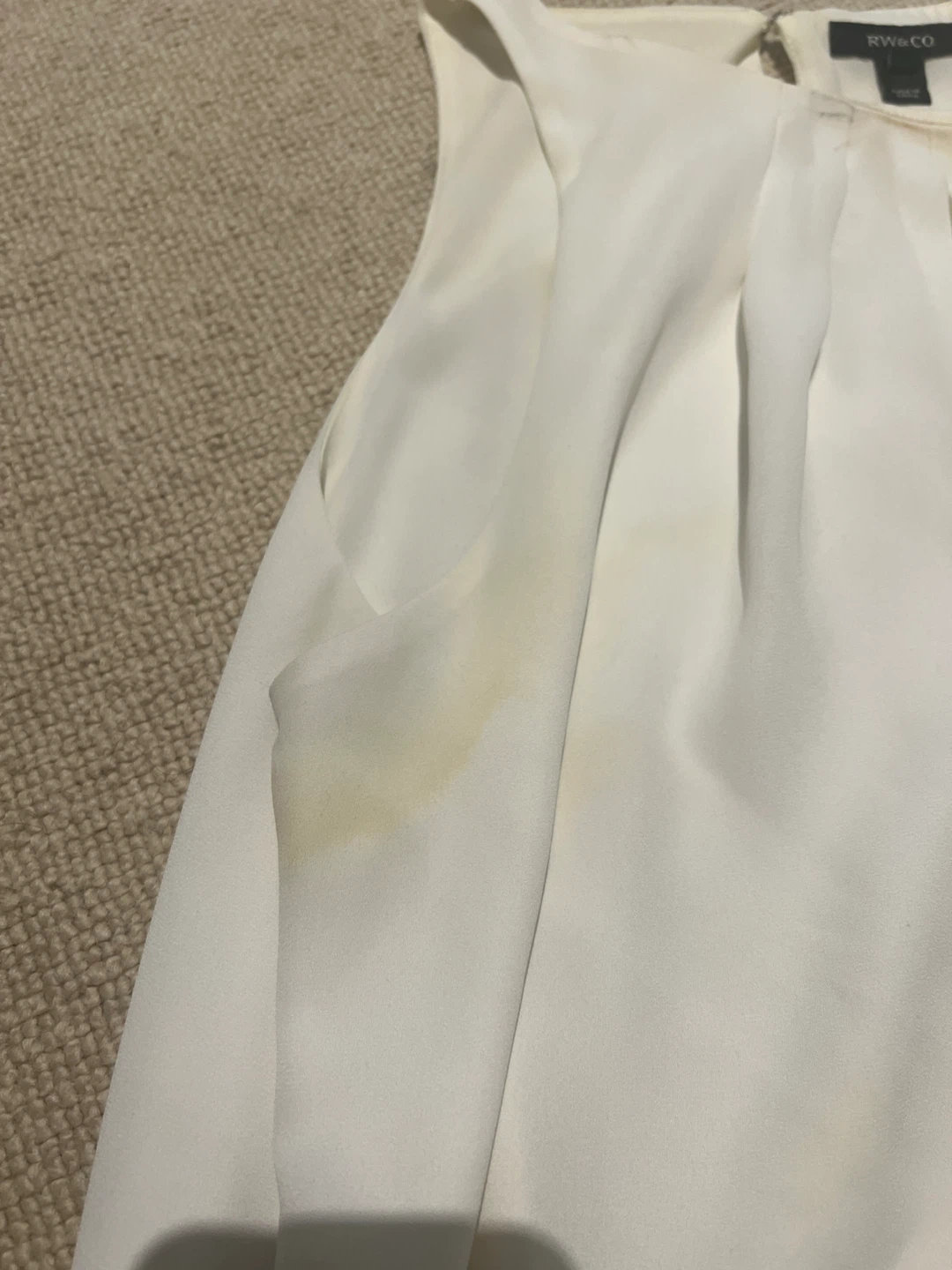 RW&CO. White Sleeveless Blouse - size M - photo 3