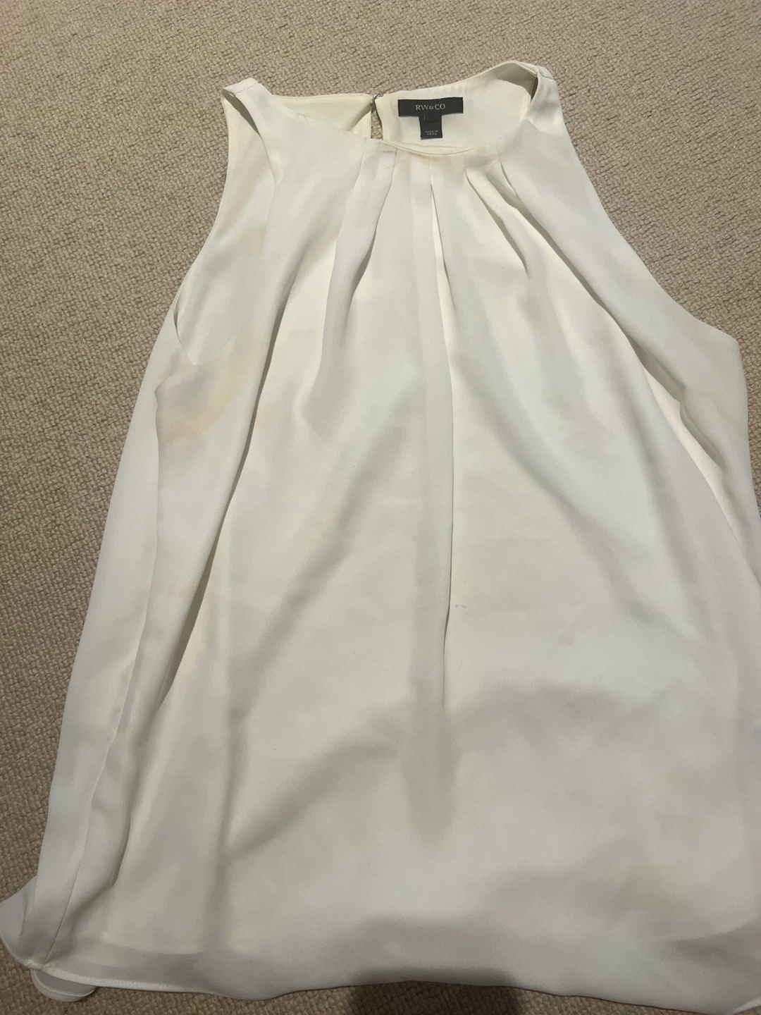 RW&CO. White Sleeveless Blouse - size M
