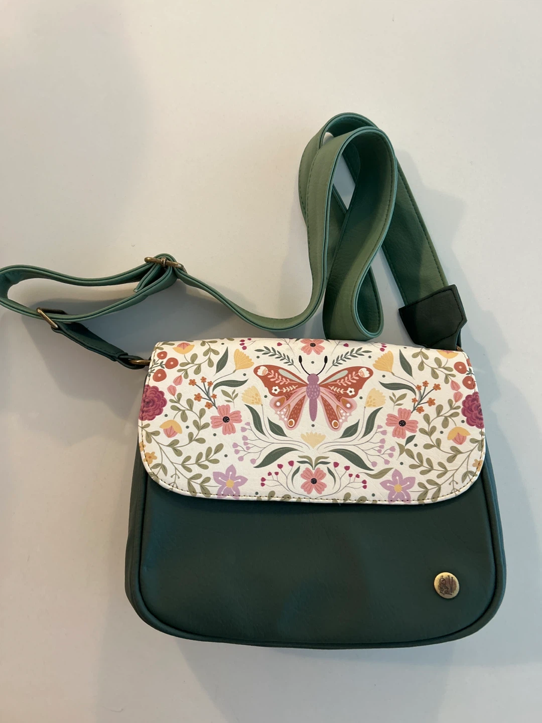 Vintro Butterfly Floral Print Crossbody Bag