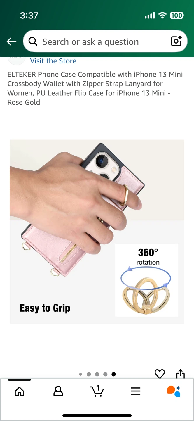 ELTEKER iPhone 13 Mini Wallet Phone Case - Rose Gold - photo 5