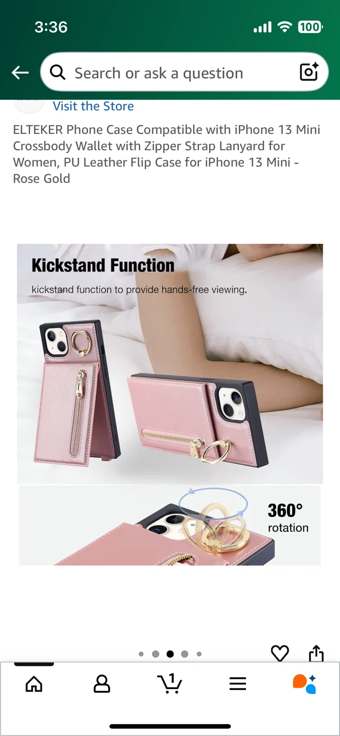 ELTEKER iPhone 13 Mini Wallet Phone Case - Rose Gold - photo 3
