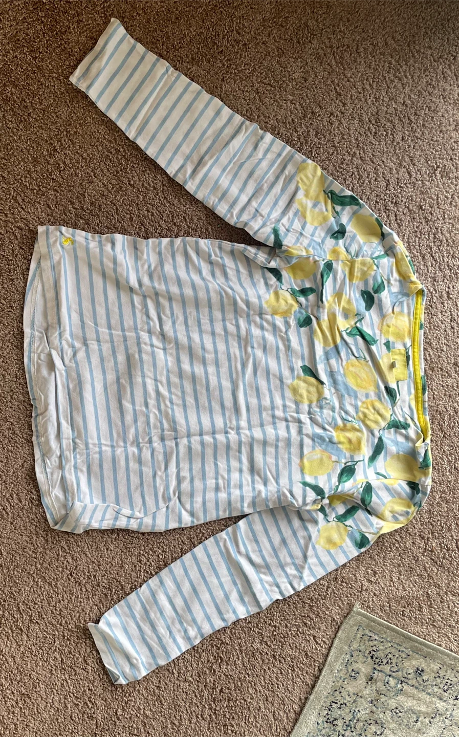 Joules Long Sleeve Striped Lemon T-Shirt - UK 12 - photo 3