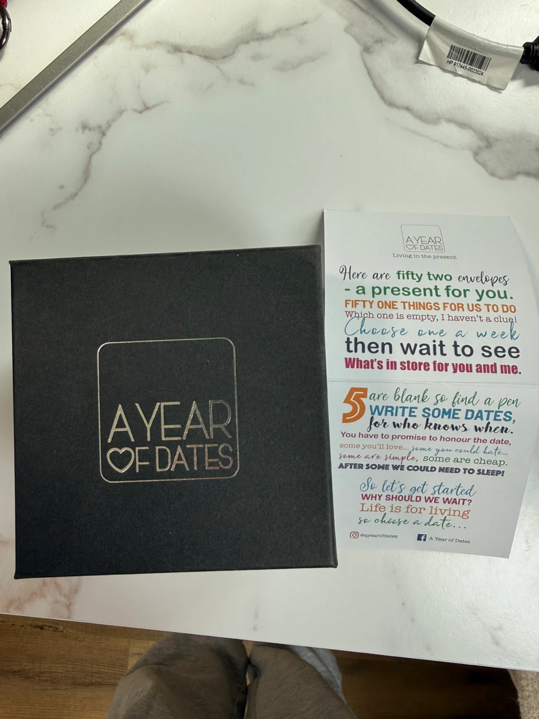 A Year of Dates - 52 Date Night Ideas Couples Gift Box