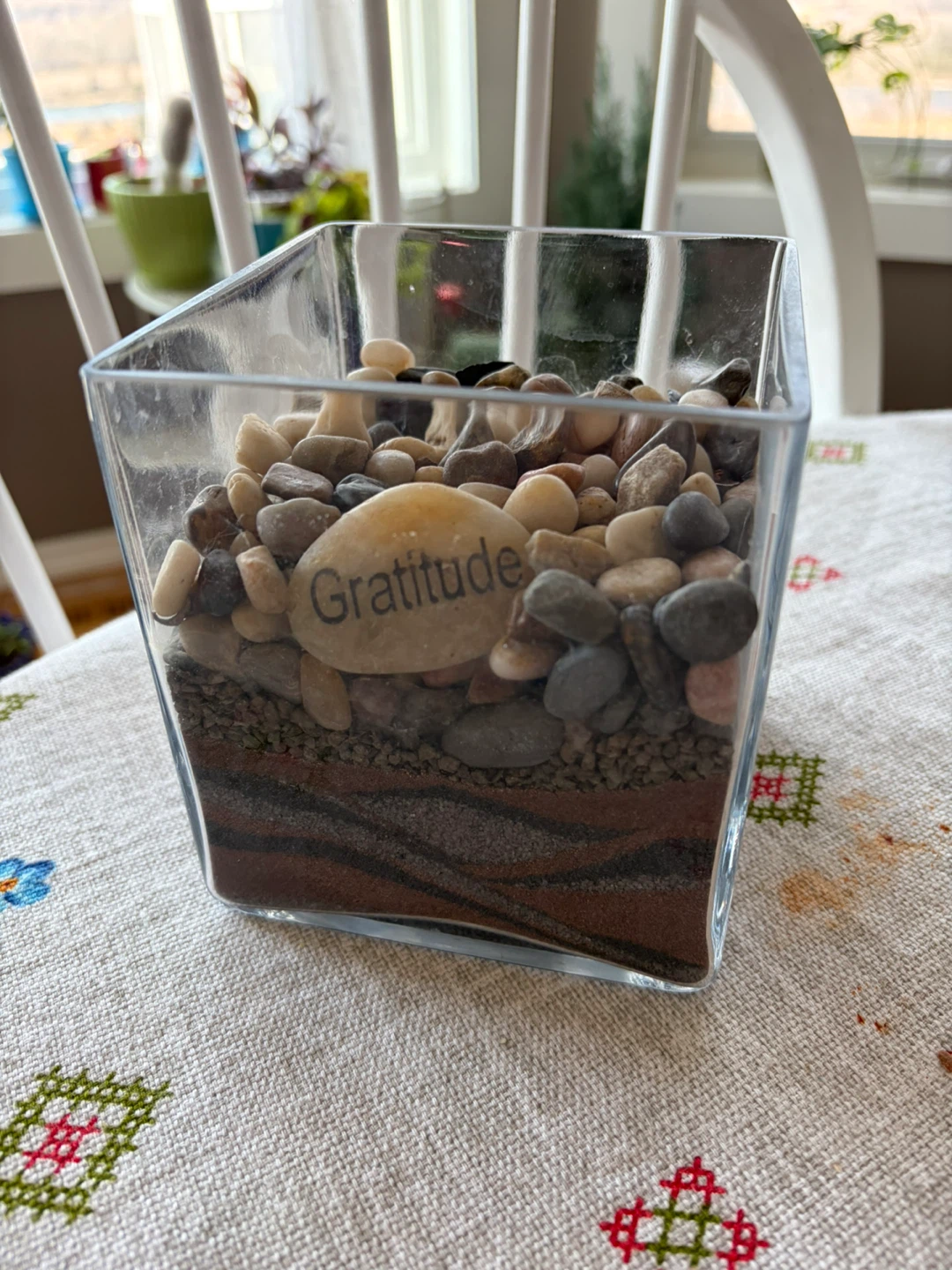 Decorative Zen Garden with Gratitude Stone - photo 2