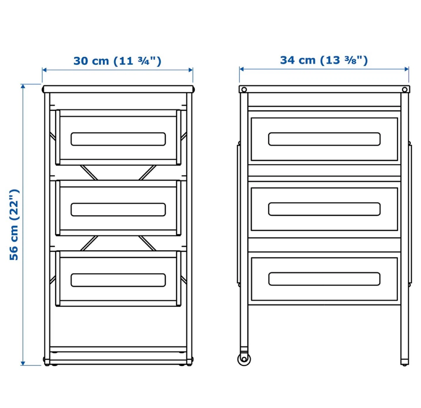 White Metal Rolling Drawer Unit (2) - photo 4