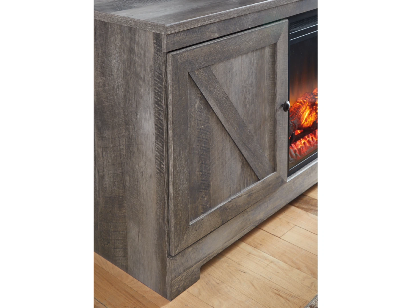 Farmhouse Style TV Stand with Fireplace - photo 3