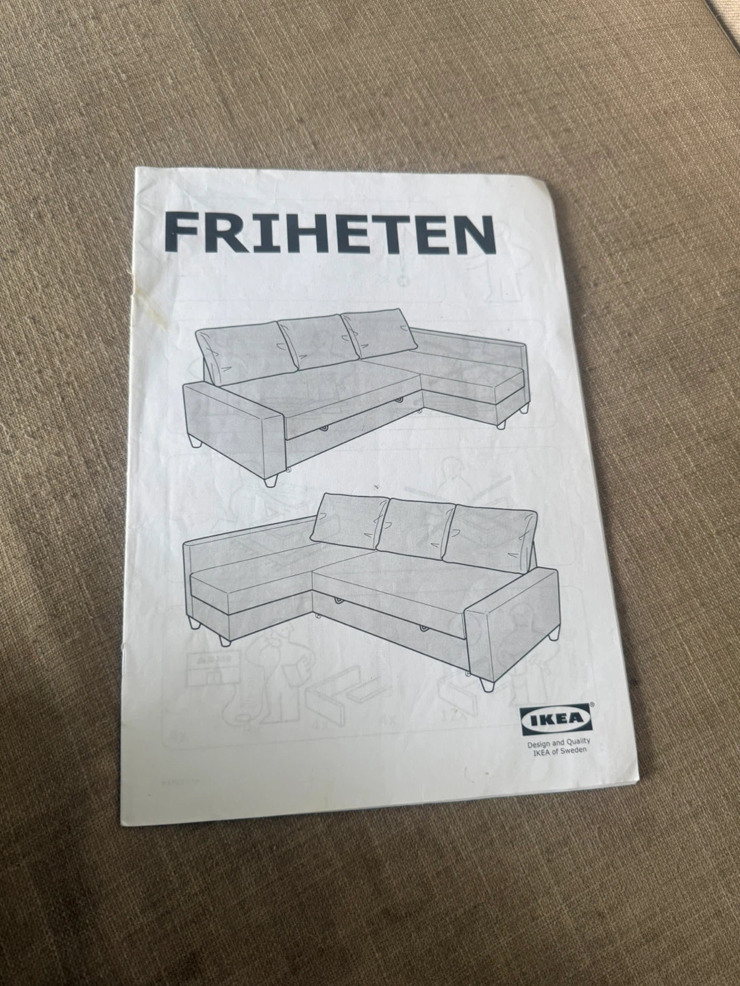 IKEA FRIHETEN Sectional Sofa Bed - Beige