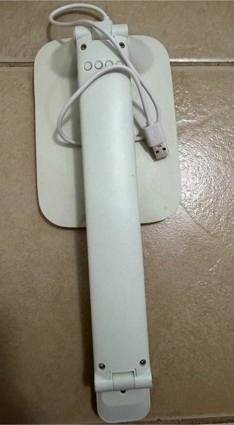 White LED Desk Lamp with USB Charging - photo 2