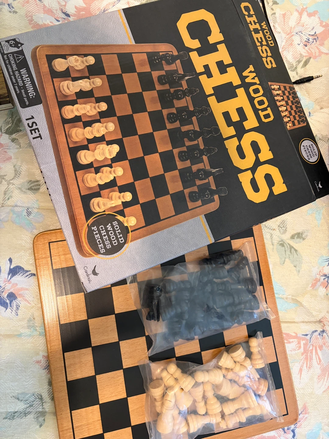 Wood Chess Set - Solid Wood Pieces