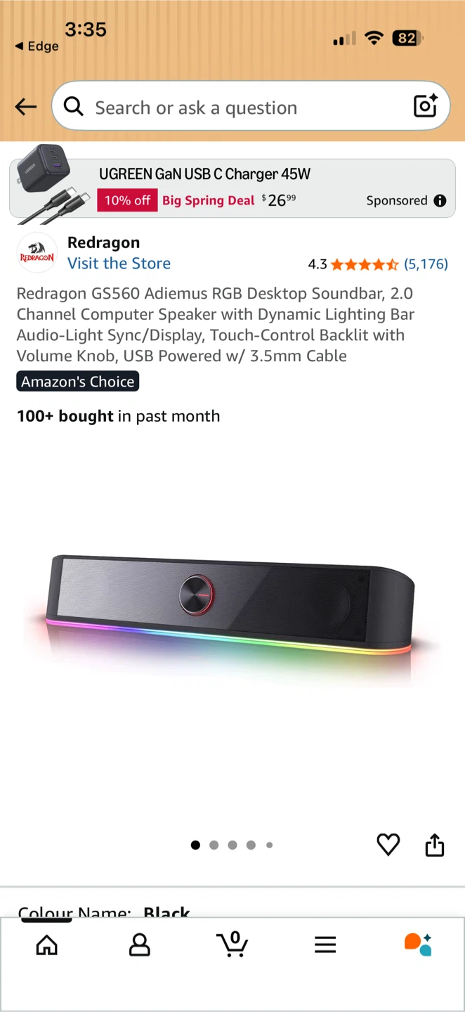 Redragon GS560 Adiemus RGB Desktop Soundbar