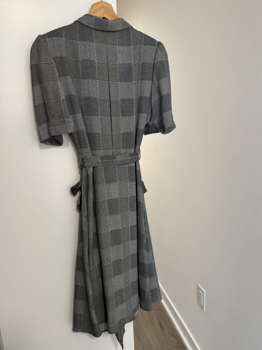 MANGO Casual-Office Plaid Wrap Dress - photo 3