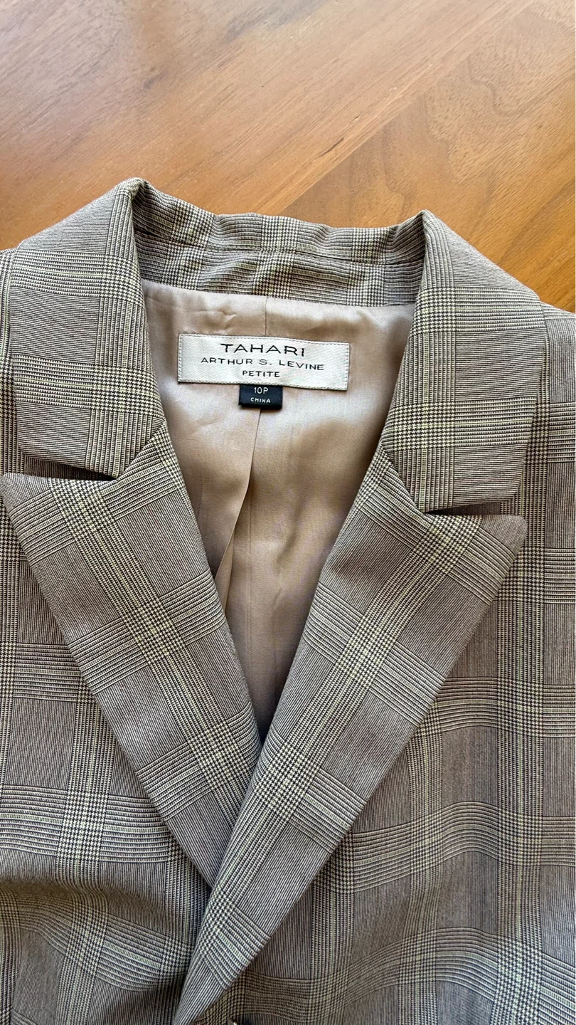 Tahari Arthur S. Levine Petite Plaid Blazer - photo 4