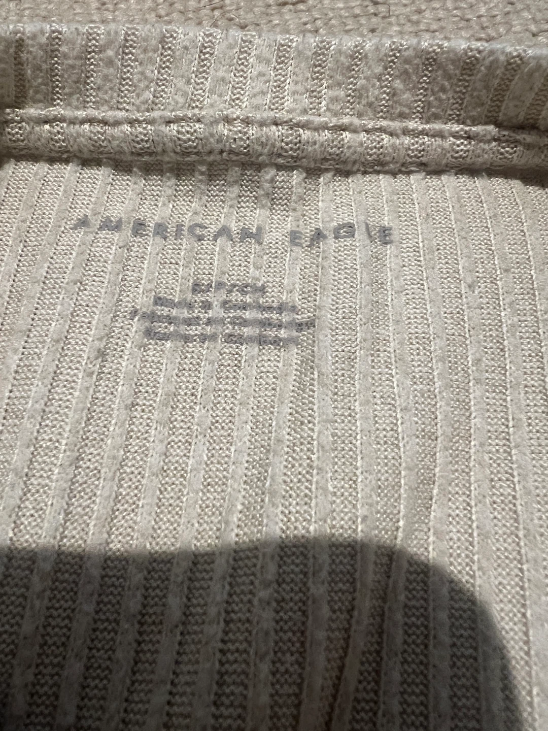 American Eagle Ribbed Long Sleeve Top - Beige - photo 2