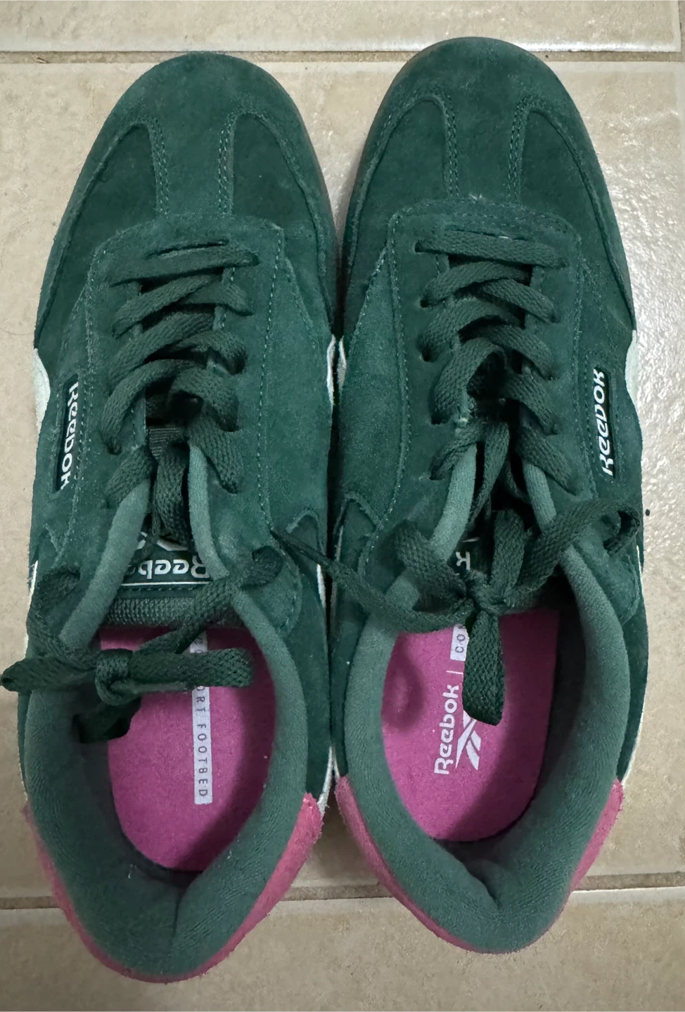 Reebok Green Suede Sneakers