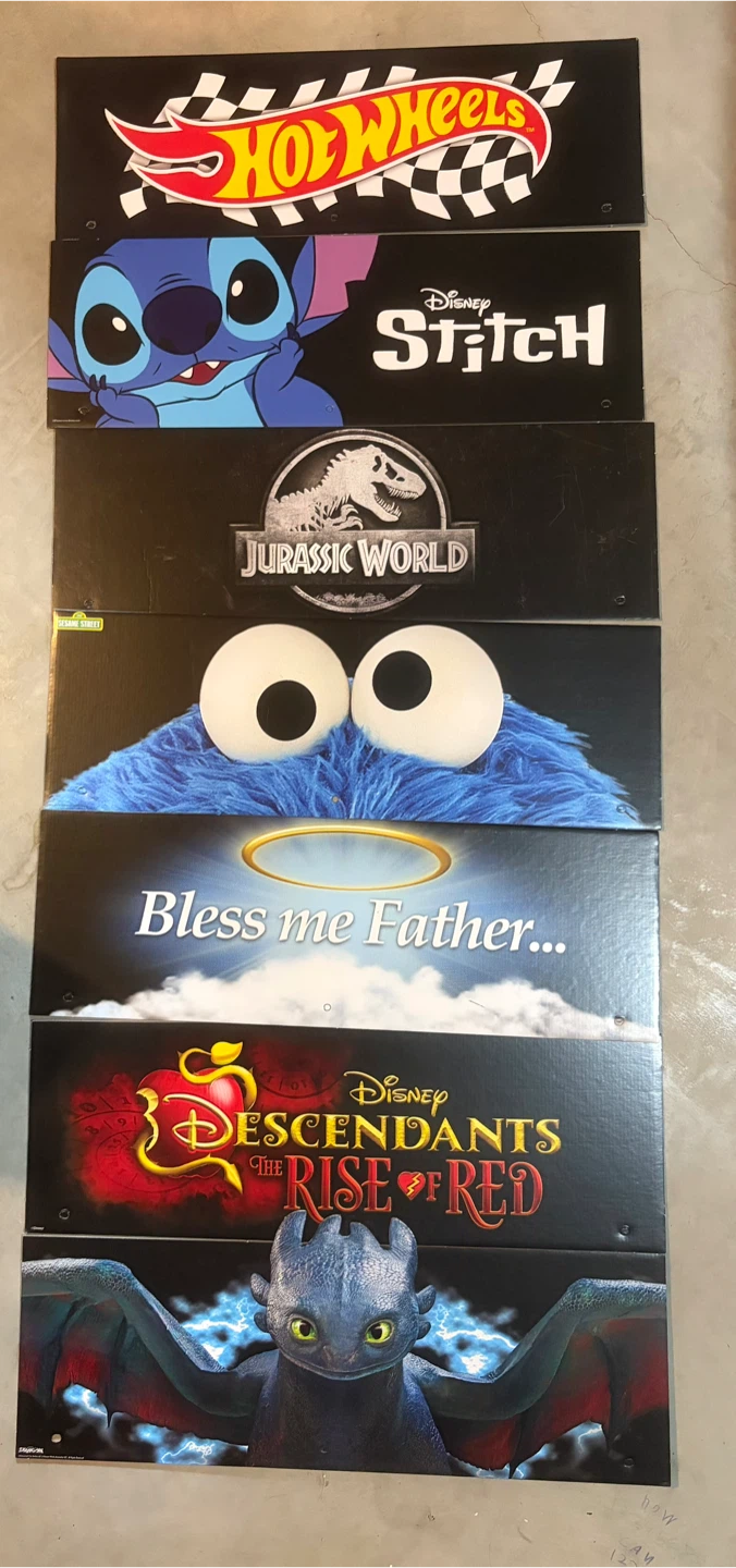 Assorted Character & Pop Culture Themed Rectangular Signs