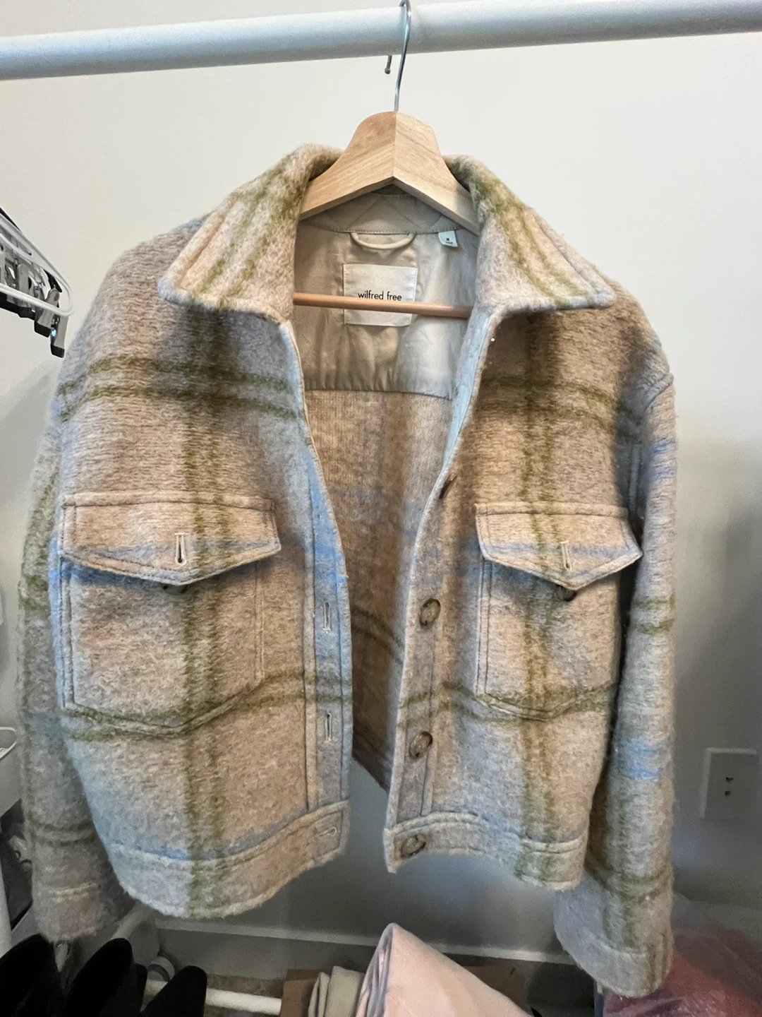 Wilfred Free Plaid Button-Up Jacket - photo 2