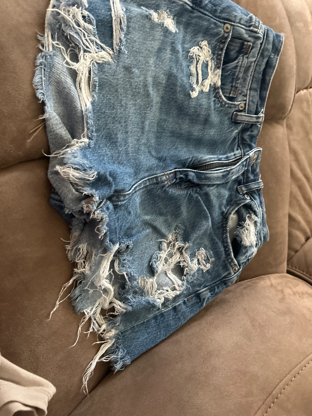 Distressed Denim Shorts