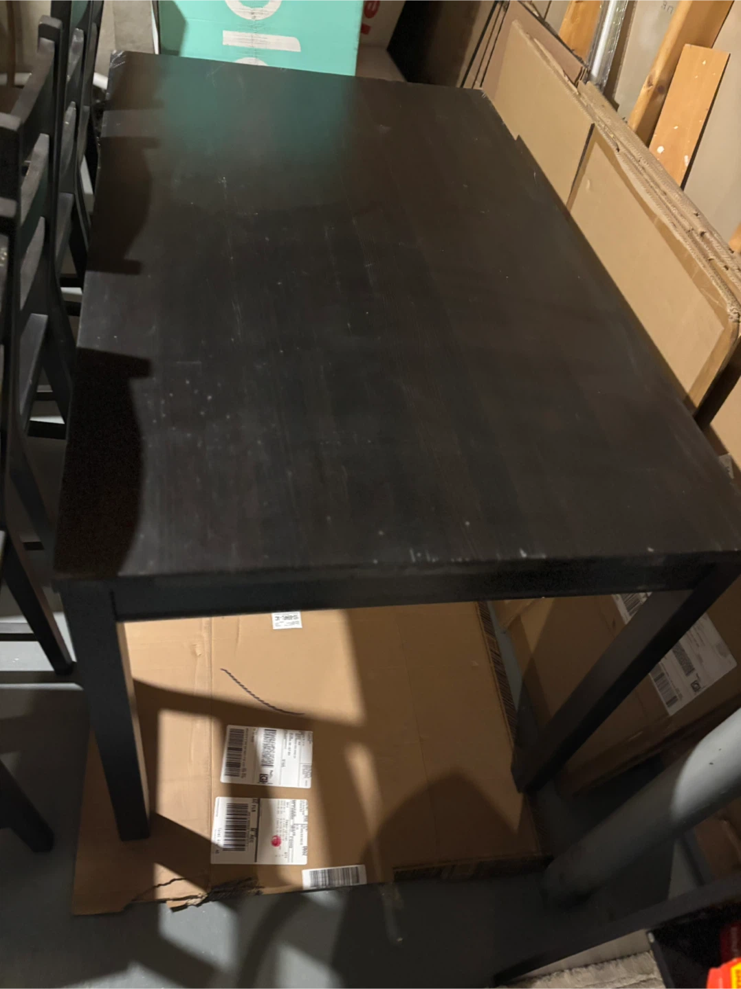 Black Dining Table with 4 Chairs - photo 2