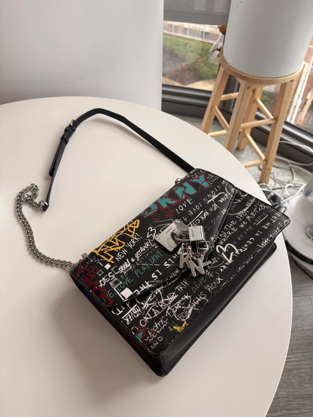 DKNY Graffiti Print Crossbody Bag