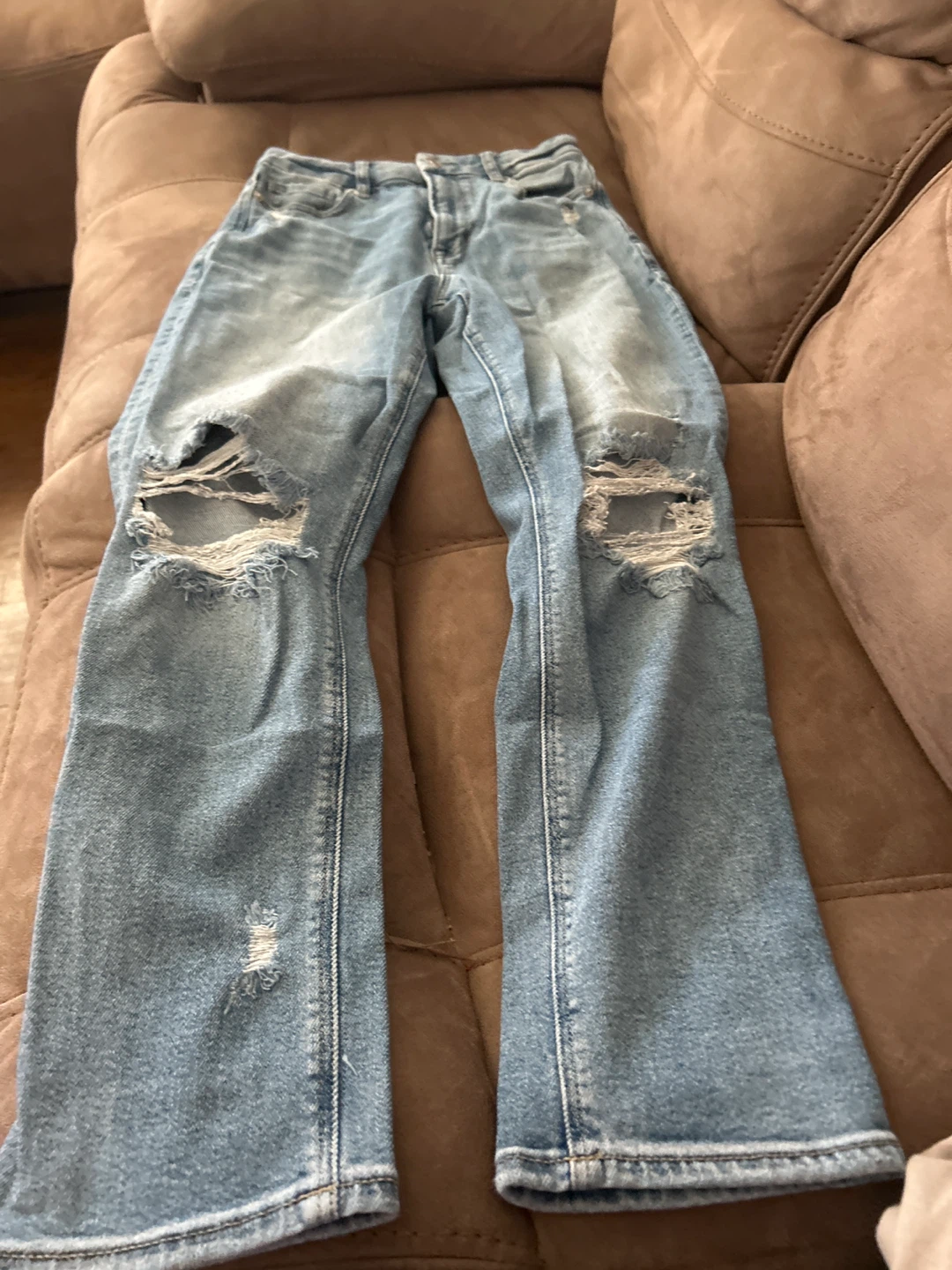 American Eagle Outfitters Distressed Light Wash Jeans
