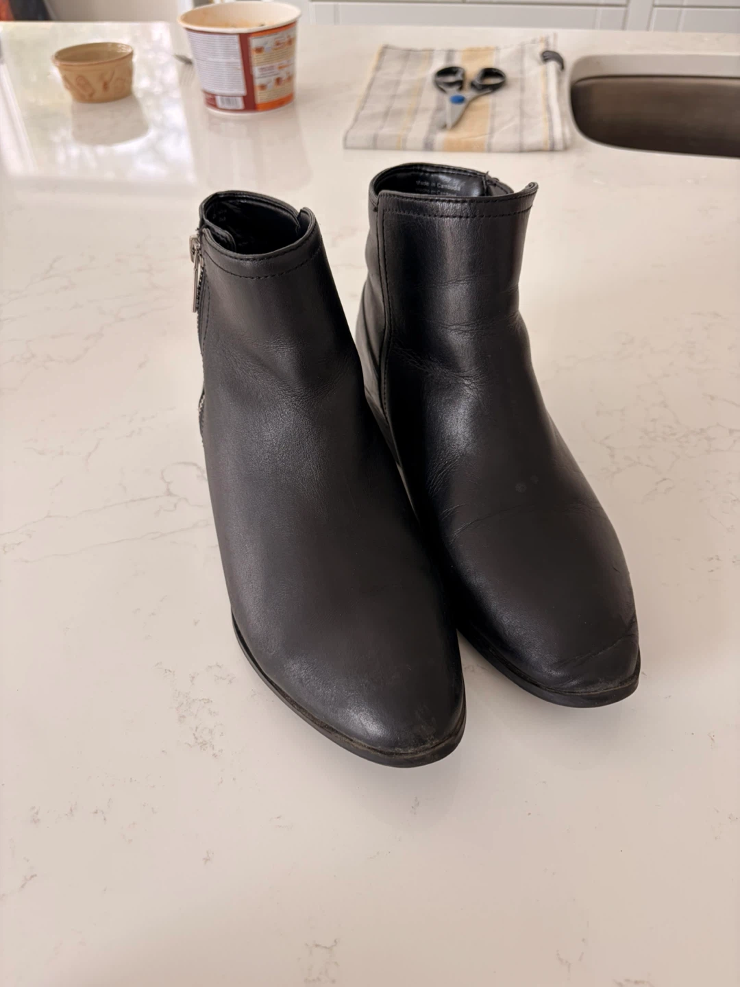 ALDO Black Leather Ankle Boots - photo 2