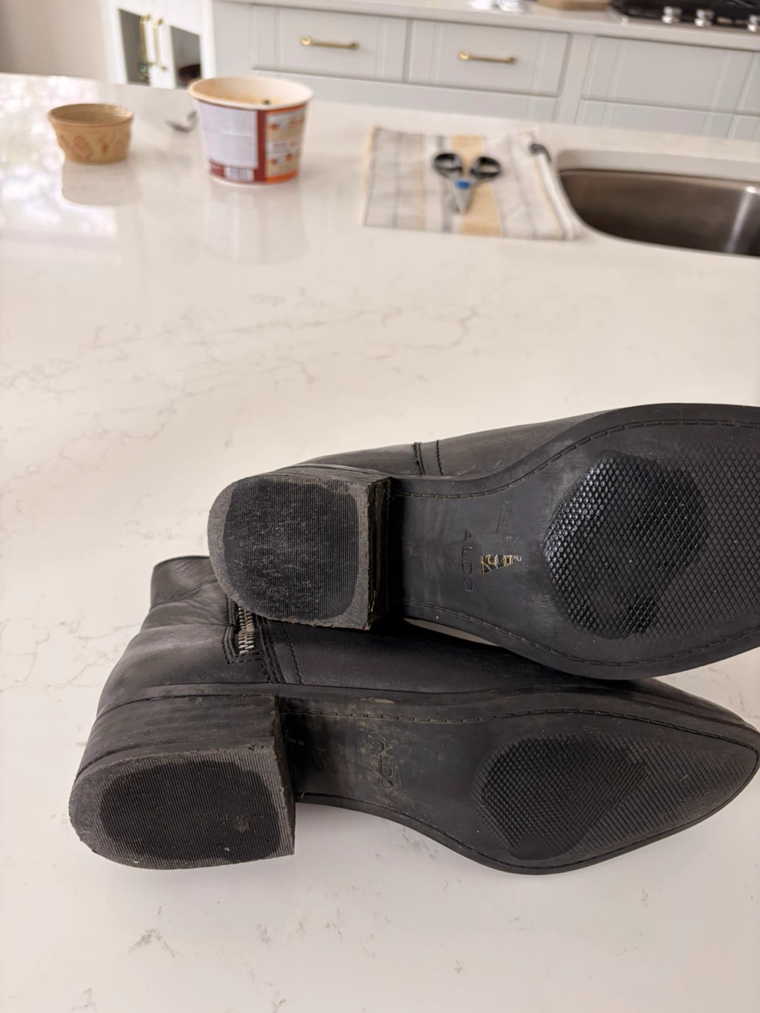 ALDO Black Leather Ankle Boots - photo 4