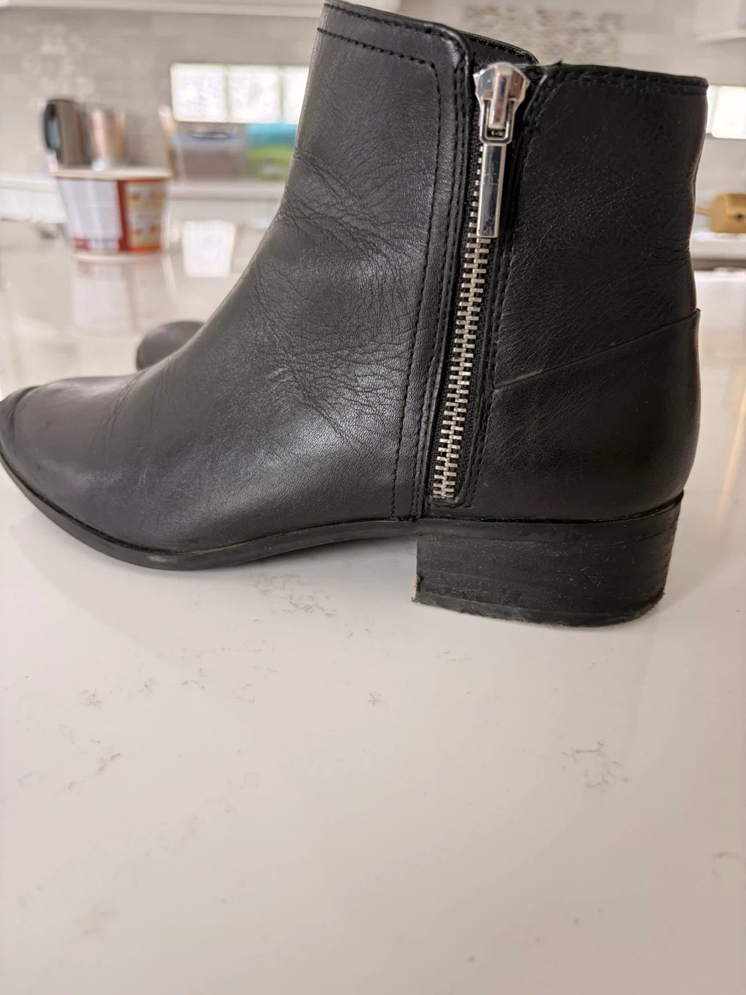 ALDO Black Leather Ankle Boots - photo 3